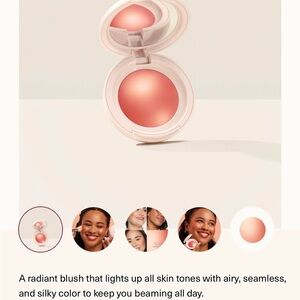 Rare Beauty Radiant Blush - Peach Coral color is JOY